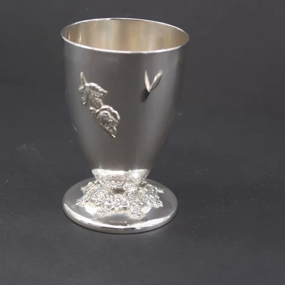 International Silver Co Goblet Silver Plate with a Rose and matching Spoon